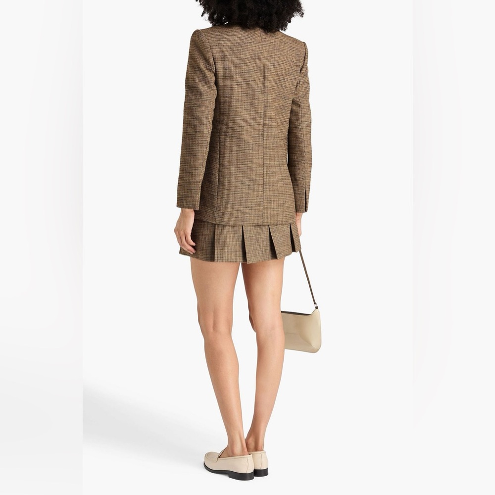 Sandro Beige Brown Houndstooth Blazer - Picture 2 of 8